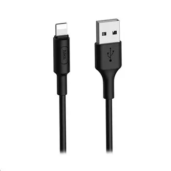 Кабель USB-Lightning 8-pin, 2A, 1м, черный HOCO Soarer X25 (6957531080107)