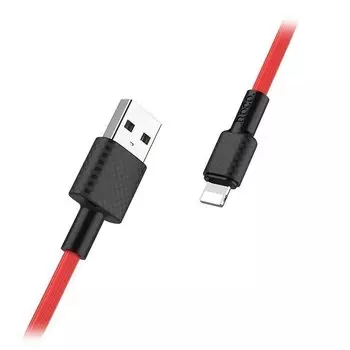Кабель USB 2.0(Am)-Lightning 8-pin(m), 2A, 1м, красный HOCO Superior style X29 (6957531089728)