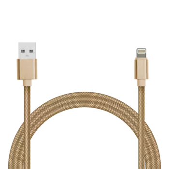 Кабель USB 2.0(Am)-Lightning 8-pin(m), 2A, 2 м, золотистый, Jet.A JA-DC44 (JA-DC44 2m Gold)