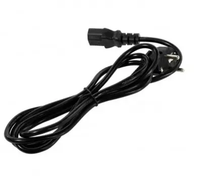 Кабель питания Schuko (Euro)(M)-IEC-320-C13 угловая вилка/прямой штекер, 10A, 1.8 м, черный 5bites PC207-18C (PC207-18C)