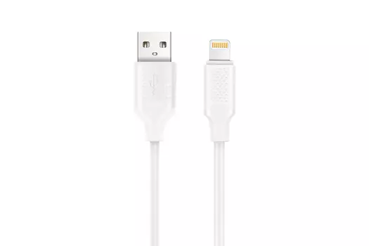Кабель USB 2.0(Am)-Lightning 8-pin(m), 2A быстрая зарядка, 1м, белый HARPER BCH-521
