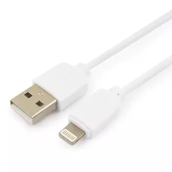 Кабель USB-Lightning 8-pin, 30см, белый Гарнизон (GCC-USB2-AP2-0.3M-W)