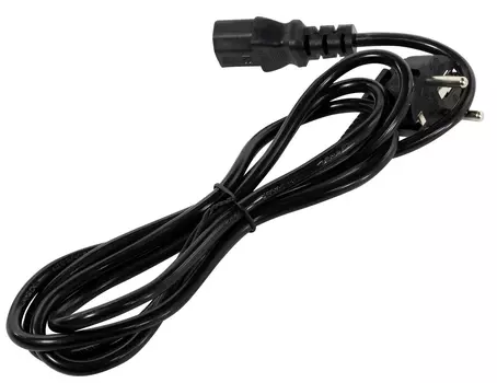 Кабель питания Schuko (Euro)(M)-IEC-320-C13 угловая вилка/прямой штекер, 10A, 1.8м, черный 5bites PC207-18A (PC207-18A)