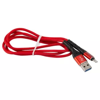 Кабель USB-Lightning 8-pin, 3A, 1м, красный mObility (УТ000024539)