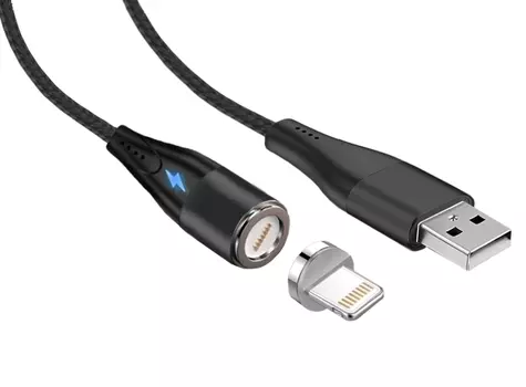 Кабель USB 2.0(Am)-Lightning 8-pin(m), 3A быстрая зарядка, 2м, черный Jet.A (JA-DC48 2m Black)