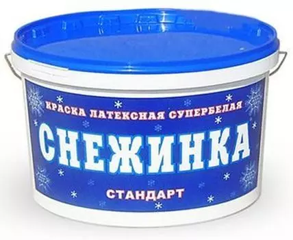 Снежинка 7 кг, Краска интерьерная латексная (супербелая)