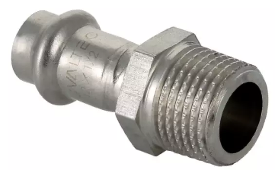 Соединитель из нержавеющей стали Valtec с наружной резьбой 22х3/4"