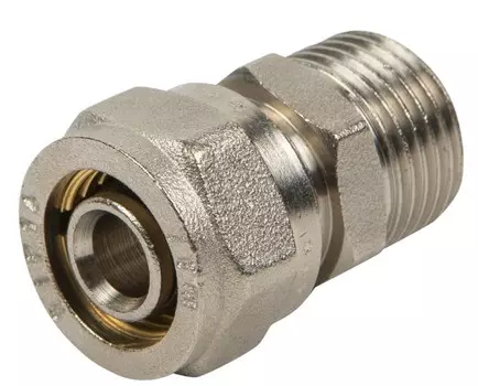 Соединитель обжимной латунный Valtec 16х1/2" мм