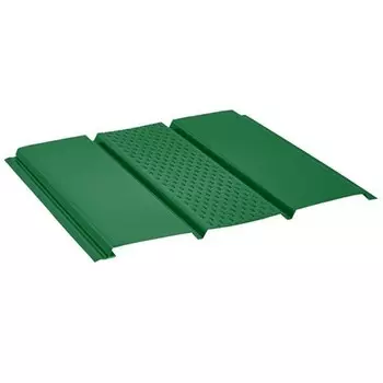 Софит Aquasystem Pu Ral 6005 с центральной перфорацией 2400х303 мм стальной