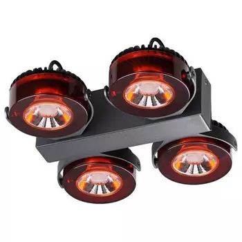 Спот Odeon Light Vivace 3818/40CL черный c коньячным LED 4х10W 220V