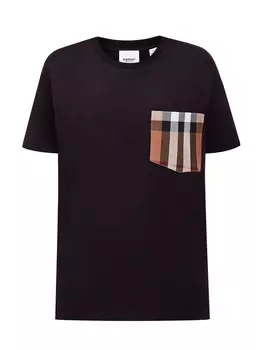 Футболка-oversize из джерси с декоративным карманом