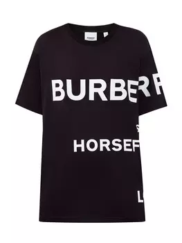 Футболка-oversize из джерси с контрастным принтом Horseferry