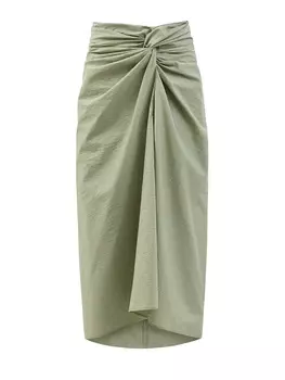 Юбка Sarong из хлопкового поплина с объемным эффектом
