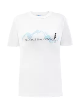 Футболка из органического хлопка с принтом Protect the Antarctic