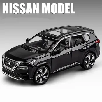 1/32 Металлическая модель автомобиля, игрушечные машинки Nissan X TRAIL, внедорожник, литой сплав, имитация внедорожников со звуком и светом, игрушки, подарки для мальчиков
