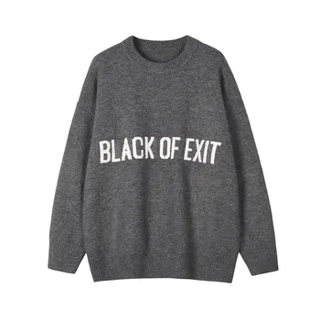 Свитер унисекс BLACK OF EXIT, светло-серый