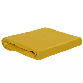 Простыня 1,5-спальная Tkano Essential 180x270см, цвет горчичный