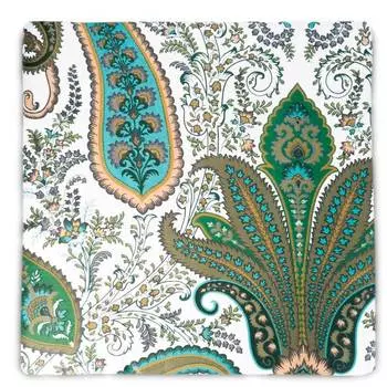 Простыня евро Gant Home Key West Paisley, цвет белый с зеленым