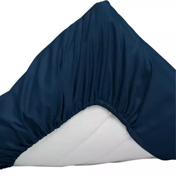 Простыня на резинке 1,5-спальная Gant Home Sateen, цвет темно-синий