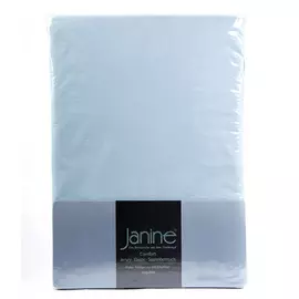 Простыня на резинке 1,5-спальная Janine Elastic 150x200см, цвет светло-голубой