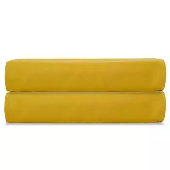 Простыня на резинке 2-спальная Tkano Essential 200x180см, цвет горчичный