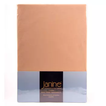 Простыня натяжная 2-спальная Janine Elastic 200x200см, цвет коричневый