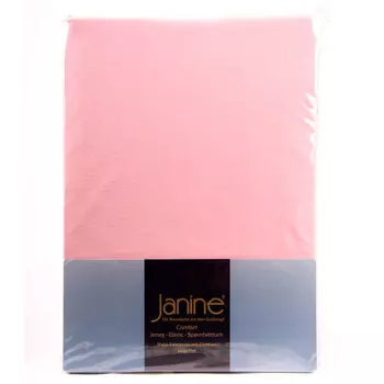 Простыня натяжная 2-спальная Janine Elastic 200x200см, цвет пыльная роза