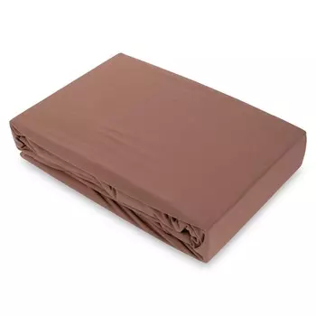 Простыня натяжная 2-спальная Pappel 180x220см, цвет коричневый