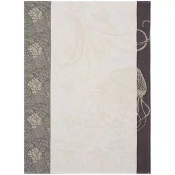 Полотенце кухонное Le Jacquard Francais Fonds Marins, цвет серый
