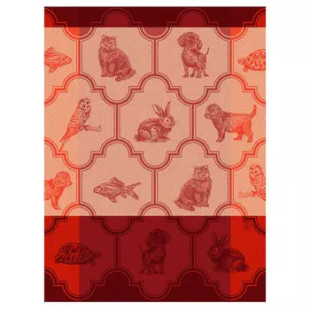 Полотенце кухонное Le Jacquard Francais Nos Acolytes, цвет розовый