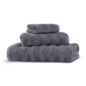 Полотенце махровое Hamam Ash Ribbed 30x40см, антрацит