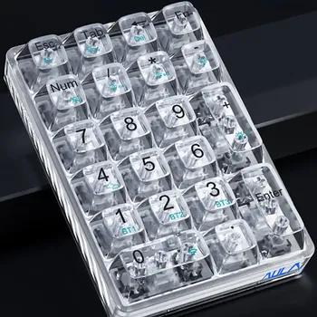 Клавиатура аукциона F21 с прозрачной цифровой клавиатурой, 21 клавиша, Rgb-подсветка, 3 режима, Bluetooth, беспроводная цифровая механическая клавиатура, геймерская клавиатура с цифрами, подарок