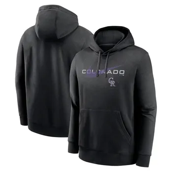 Мужской пуловер с капюшоном Nike Black Colorado Rockies Swoosh NeighborHOOD