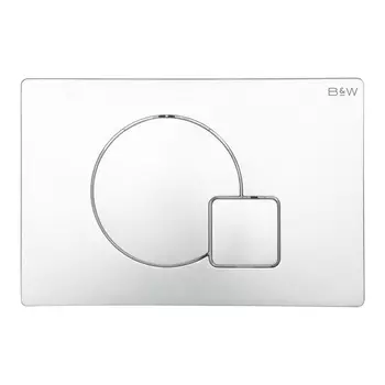 Кнопка смыва Black&White Universe WPI-09523 серебристый хром