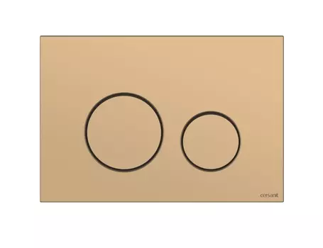 Кнопка смыва Cersanit TWINS 63524 золотая матовая