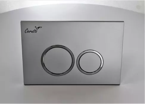 Кнопка смыва Ceruttispa CR05SV серебро
