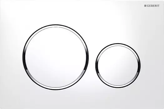 Кнопка смыва Geberit Sigma 20 115.882.KJ.1 белая, глянцевый хром