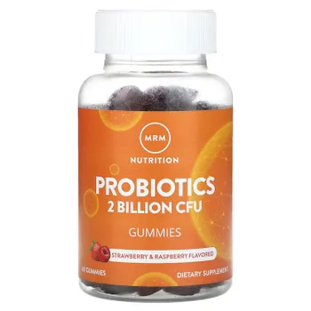 Пробиотики MRM Nutrition с клубникой и малиной, 60 жевательных конфет