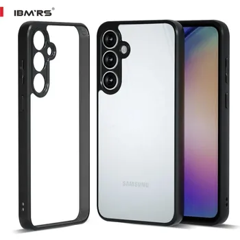 (Comes with wrist strap)IBMRS for Samsung Galaxy A55 5G Case, [Military Design] Camouflage Hard Back Soft edges Protective Cover Phone Case lattice camo