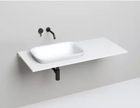 Раковина встраиваемая сверху Salini Marea 02 S-Stone 60 см 1802202M из искусственного камня, матовая белая