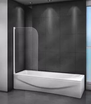 Шторка для ванн Cezares Relax 80x140 прозрачное, серый профиль