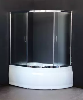 Шторка для ванны Royal Bath RB150ALP-C-CH матовая