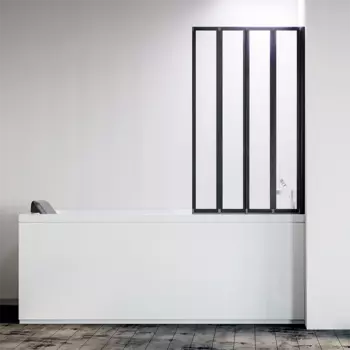 Шторка для ванны Veconi Palau 120х150 см PL74BR-120-01-19C4 правая, профиль черный