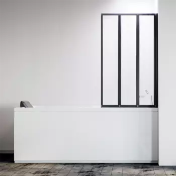 Шторка для ванны Veconi Palau 120х150 см PL73BR-120-01-19C4 правая, профиль черный