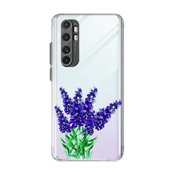 Purple Flower Lavender Soft Case Coque for Xiaomi Mi 11 Lite 12X 11T Note 10 Lite 12 10T 5G 9T 11X Poco M3 X3 NFC Silicone Capa Mi 9T