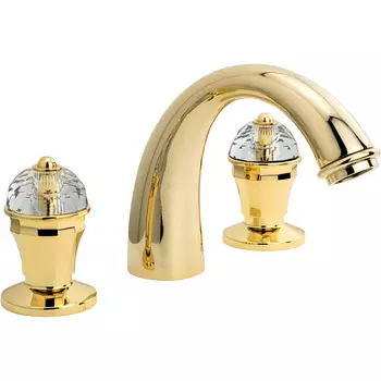 Смеситель для раковины Migliore Prestige Crystal золотой