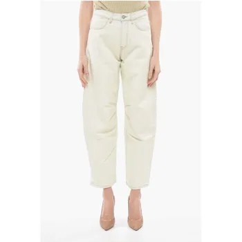 Джинсы прямого кроя из выбеленной ткани Palm Angels, Beige