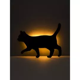 Ночник ЛЮЧИЯ 126 Кошка идет аккумуляторный 1W напольный/настольный
