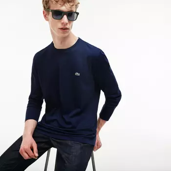 Мужской хлопковый лонгслив Lacoste Pima Cotton