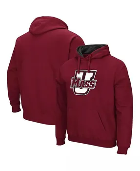Мужской пуловер с капюшоном UMass Minutemen Arch и логотипом Colosseum, серый